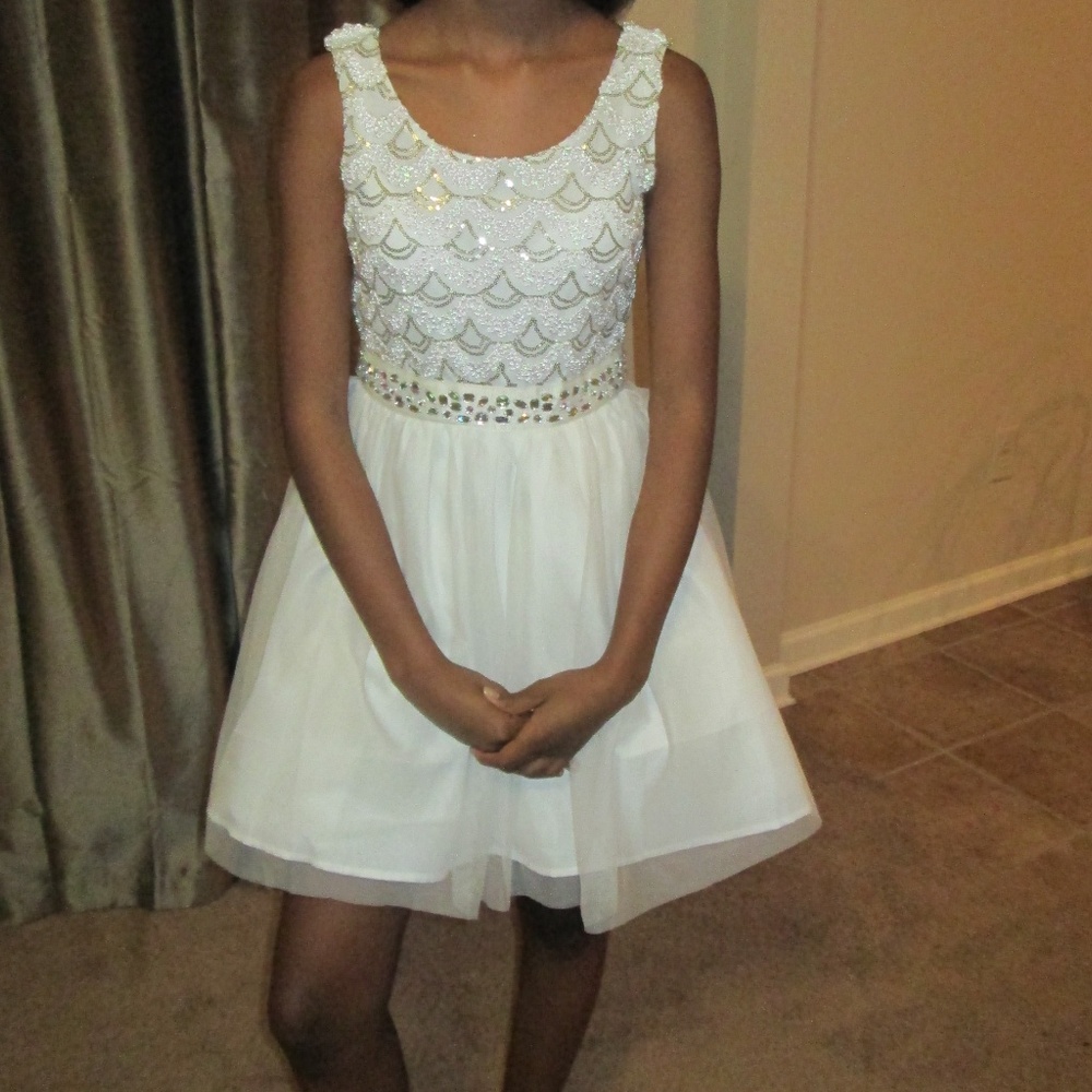 White, short homecoming dress